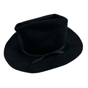 ROCKMOUNT Vintage Ranch Wear 100% Wool Hat Black